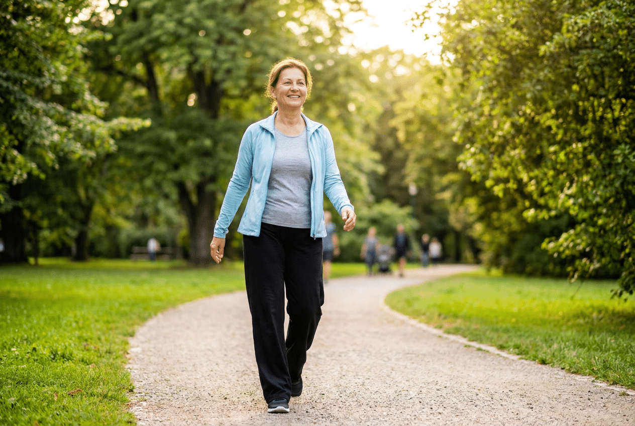 Rustige wandeling als actief herstel tegen spierpijn na het sporten